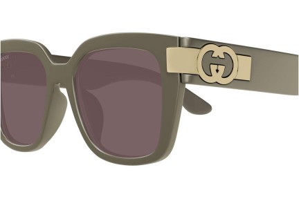 Okulary przeciwsłoneczne Gucci GG1690SK 003 Kwadratowe Brązowe