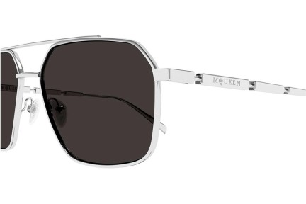 Okulary przeciwsłoneczne Alexander McQueen AM0477S 001 Pilotki (Aviator) Srebrne