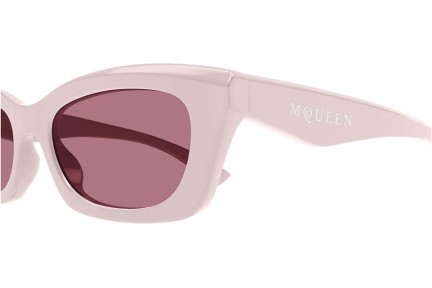 Okulary przeciwsłoneczne Alexander McQueen AM0474S 005 Prostokątne Różowe