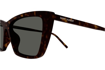 Okulary przeciwsłoneczne Saint Laurent SL737MICATHIN 002 Kocie oczy Havana