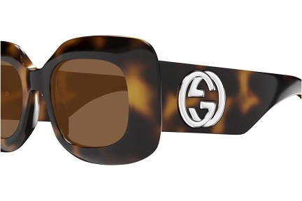 Okulary przeciwsłoneczne Gucci GG1695S 002 Kwadratowe Havana