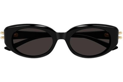 Okulary przeciwsłoneczne Alexander McQueen AM0469S 001 Owalne Czarne