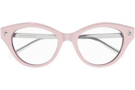 Okulary korekcyjne Alexander McQueen AM0485O 003 Kocie oczy Różowe