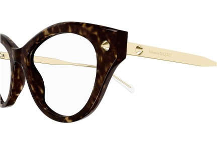 Okulary korekcyjne Alexander McQueen AM0485O 002 Kocie oczy Havana