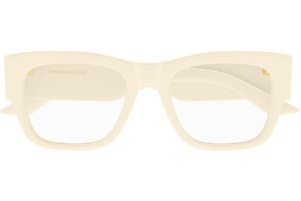 Okulary korekcyjne Alexander McQueen AM0436O 005 Prostokątne Beżowe