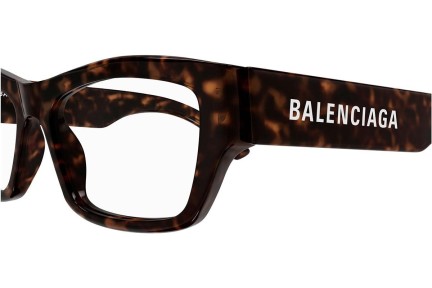 Okulary korekcyjne Balenciaga BB0377O 002 Kwadratowe Havana