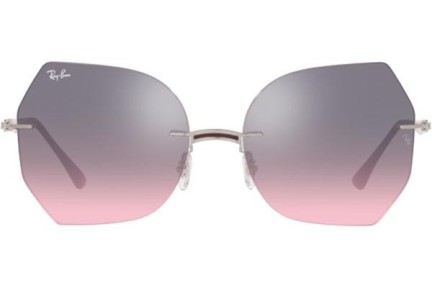 Okulary przeciwsłoneczne Ray-Ban Titanium Collection RB8065 003/H9 Kocie oczy Srebrne