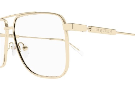 Okulary korekcyjne Alexander McQueen AM0480O 002 Pilotki (Aviator) Złote