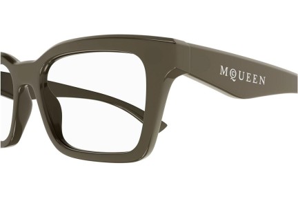 Okulary korekcyjne Alexander McQueen AM0476O 005 Kwadratowe Brązowe