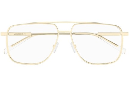 Okulary korekcyjne Alexander McQueen AM0480O 002 Pilotki (Aviator) Złote