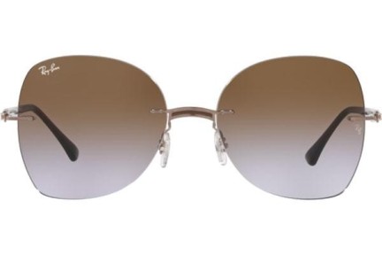 Okulary przeciwsłoneczne Ray-Ban Titanium Collection RB8066 155/68 Kwadratowe Brązowe