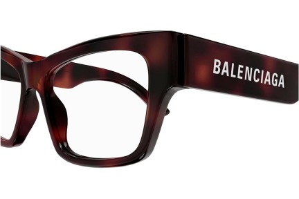 Okulary korekcyjne Balenciaga BB0378O 002 Kwadratowe Havana