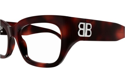 Okulary korekcyjne Balenciaga BB0363O 002 Kwadratowe Havana