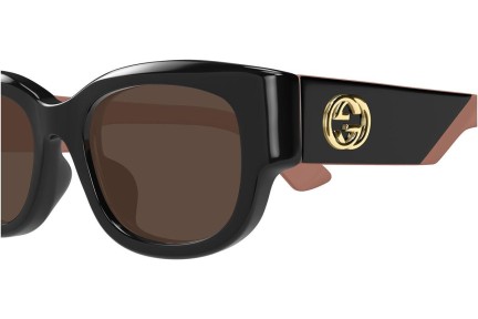 Okulary przeciwsłoneczne Gucci GG1667SK 004 Kwadratowe Czarne