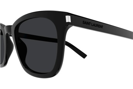 Okulary przeciwsłoneczne Saint Laurent SL716SLIM 001 Kwadratowe Czarne