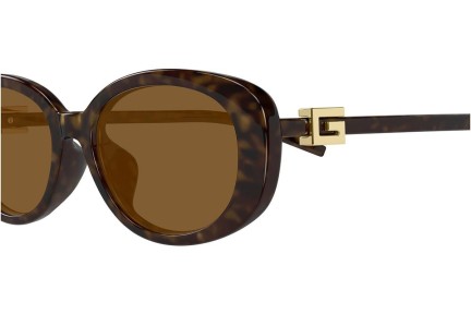 Okulary przeciwsłoneczne Gucci GG1684SA 004 Owalne Havana