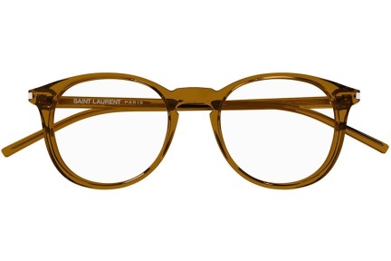 Okulary korekcyjne Saint Laurent SL106 020 Okrągłe Brązowe