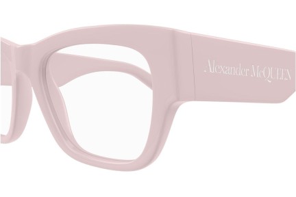 Okulary korekcyjne Alexander McQueen AM0436O 006 Prostokątne Różowe