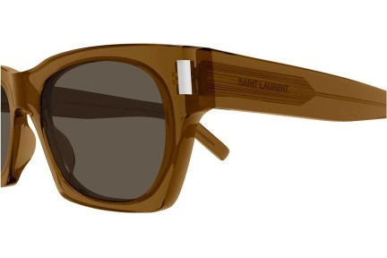 Okulary przeciwsłoneczne Saint Laurent SL402 022 Kwadratowe Brązowe