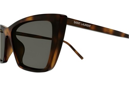 Okulary przeciwsłoneczne Saint Laurent SL737MICATHIN 003 Kocie oczy Havana