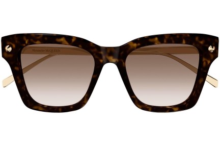 Okulary przeciwsłoneczne Alexander McQueen AM0483S 002 Kwadratowe Havana