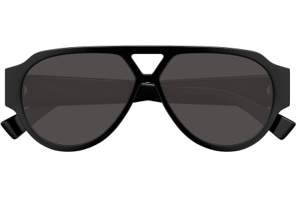 Okulary przeciwsłoneczne Bottega Veneta BV1318S 001 Pilotki (Aviator) Czarne