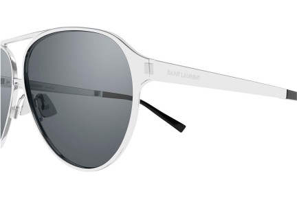 Okulary przeciwsłoneczne Saint Laurent SL734 003 Pilotki (Aviator) Srebrne