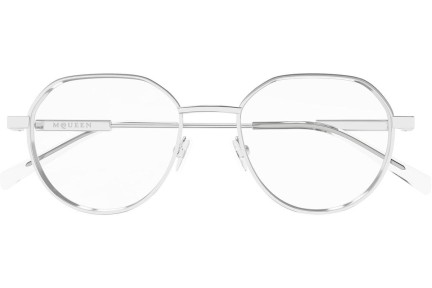 Okulary korekcyjne Alexander McQueen AM0479O 001 Okrągłe Srebrne