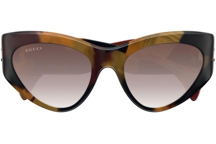 Okulary przeciwsłoneczne Gucci GG1704S 002 Kocie oczy Havana