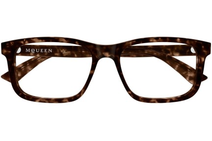 Okulary korekcyjne Alexander McQueen AM0486O 007 Kwadratowe Havana