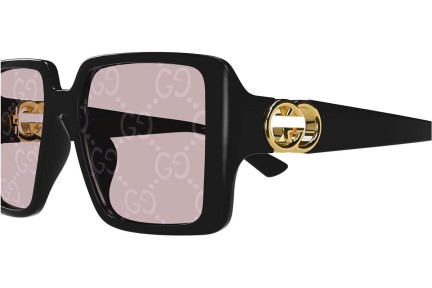 Okulary przeciwsłoneczne Gucci GG1692S 006 Kwadratowe Czarne