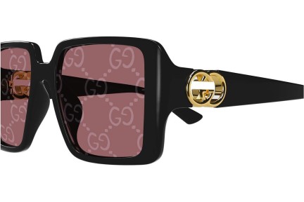 Okulary przeciwsłoneczne Gucci GG1692S 006 Kwadratowe Czarne