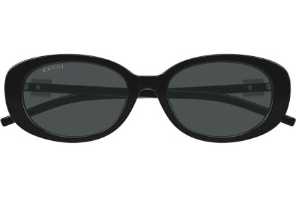 Okulary przeciwsłoneczne Gucci GG1684SA 002 Owalne Czarne