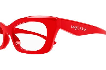 Okulary korekcyjne Alexander McQueen AM0474O 003 Prostokątne Czerwone