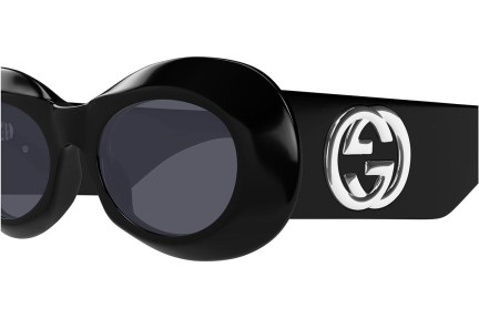 Okulary przeciwsłoneczne Gucci GG1696S 001 Owalne Czarne