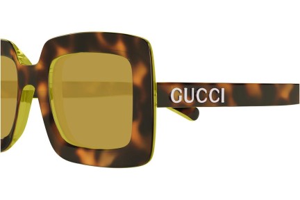 Okulary przeciwsłoneczne Gucci GG1718S 002 Kwadratowe Havana