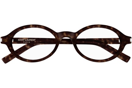 Okulary korekcyjne Saint Laurent SL751JEANNEOPT 002 Owalne Havana