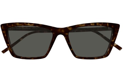 Okulary przeciwsłoneczne Saint Laurent SL737MICATHIN 002 Kocie oczy Havana