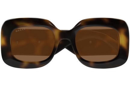 Okulary przeciwsłoneczne Gucci GG1695S 002 Kwadratowe Havana