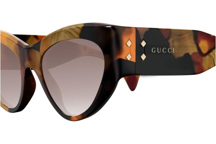 Okulary przeciwsłoneczne Gucci GG1704S 002 Kocie oczy Havana