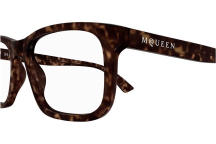 Okulary korekcyjne Alexander McQueen AM0486O 007 Kwadratowe Havana