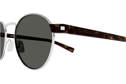 Okulary przeciwsłoneczne Saint Laurent SL707 001 Okrągłe Srebrne