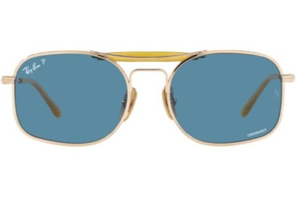 Okulary przeciwsłoneczne Ray-Ban Chromance Collection RB8062 9205S2 Polarized Kwadratowe Złote