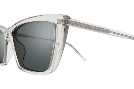 Okulary przeciwsłoneczne Saint Laurent SL737MICATHIN 004 Kocie oczy Beżowe