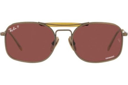 Okulary przeciwsłoneczne Ray-Ban Chromance Collection RB8062 9207AL Polarized Kwadratowe Brązowe