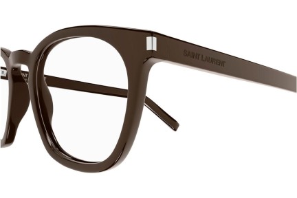 Okulary korekcyjne Saint Laurent SL28OPT 009 Okrągłe Brązowe