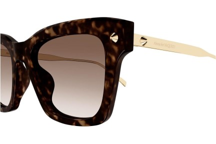 Okulary przeciwsłoneczne Alexander McQueen AM0483S 002 Kwadratowe Havana