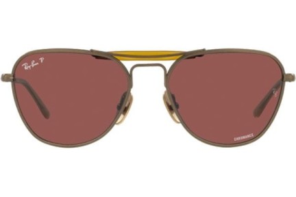 Okulary przeciwsłoneczne Ray-Ban Chromance Collection RB8064 9207AL Polarized Nieregularny Brązowe