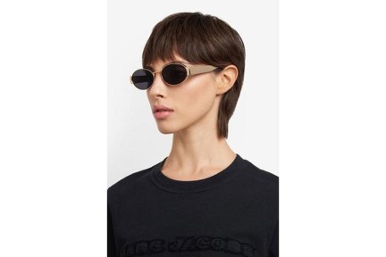 Okulary przeciwsłoneczne Marc Jacobs MARC806/S RHL/IR Owalne Złote