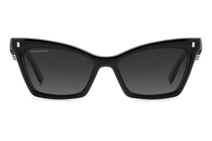 Okulary przeciwsłoneczne Dsquared2 ICON0026/S 807/9O Kocie oczy Czarne